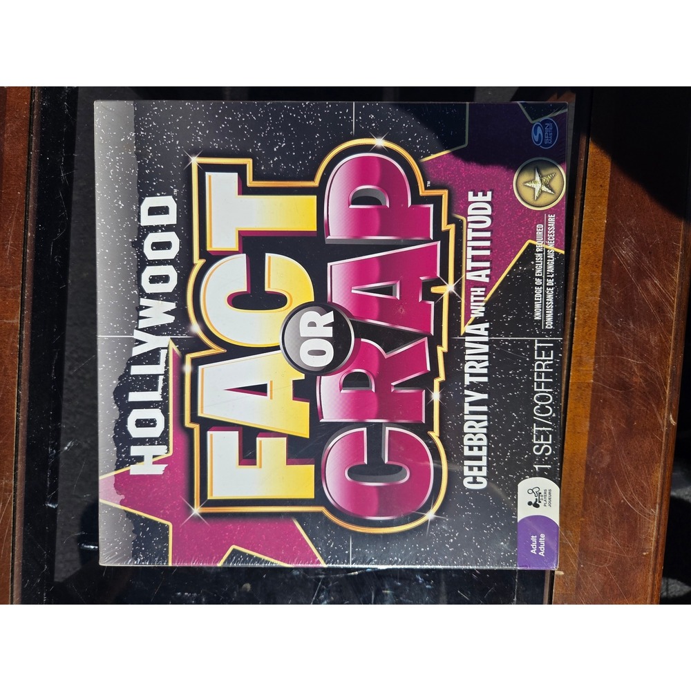 Hollywood Fact or Crap Celebrity Trivia With Attitude Board Game Spin Master NEW